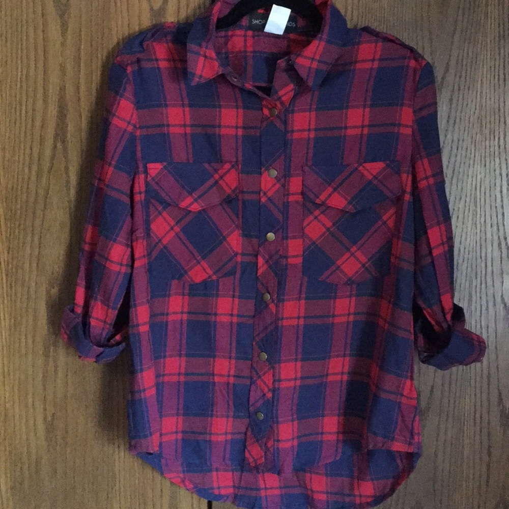 NWOT plaid button up